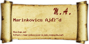 Marinkovics Ajád névjegykártya